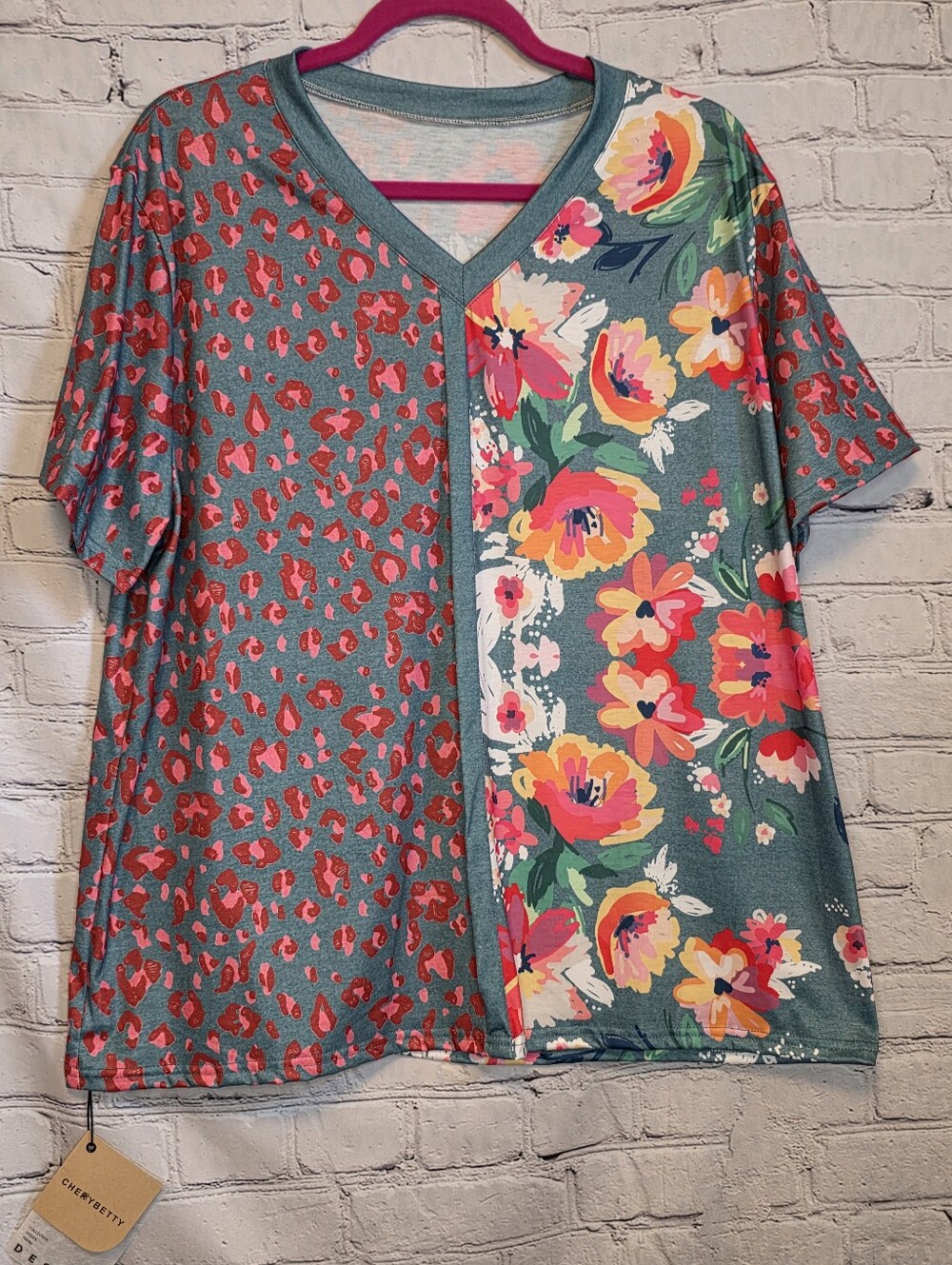 Colorful Leopard Print Top